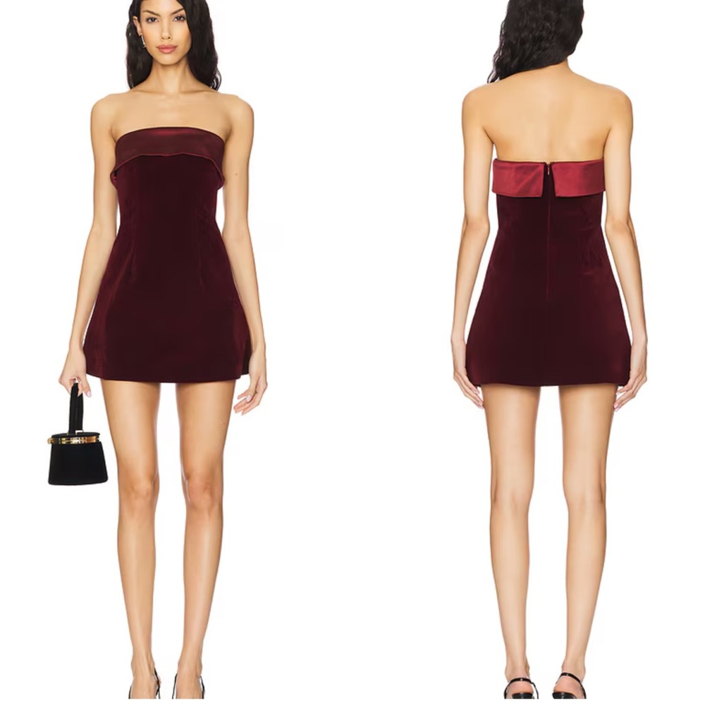 Maroon mini dress— Revolve Brand Inspired